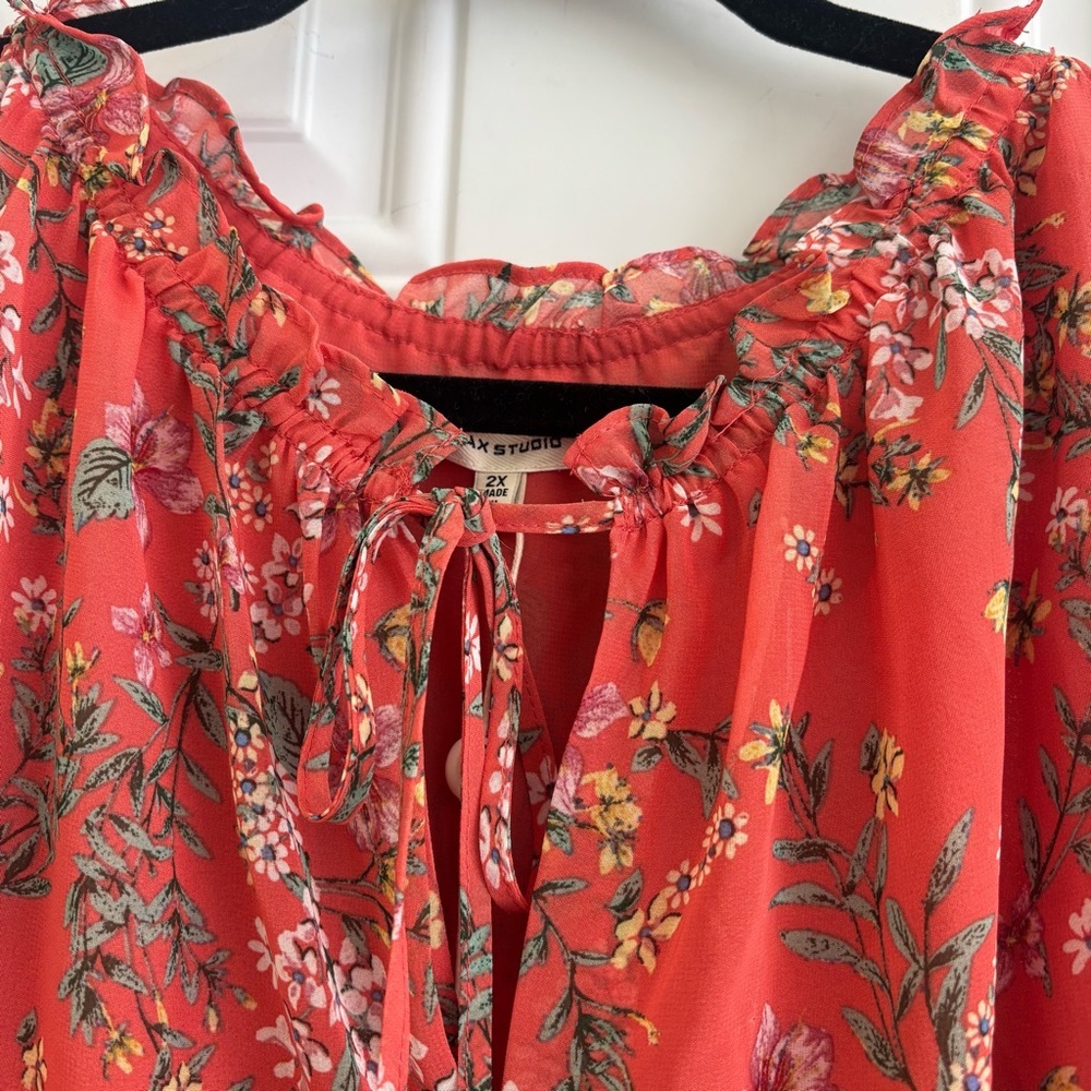 NWT Max Studio Floral Sleeveless Top, Size 2X - Picture 5 of 14